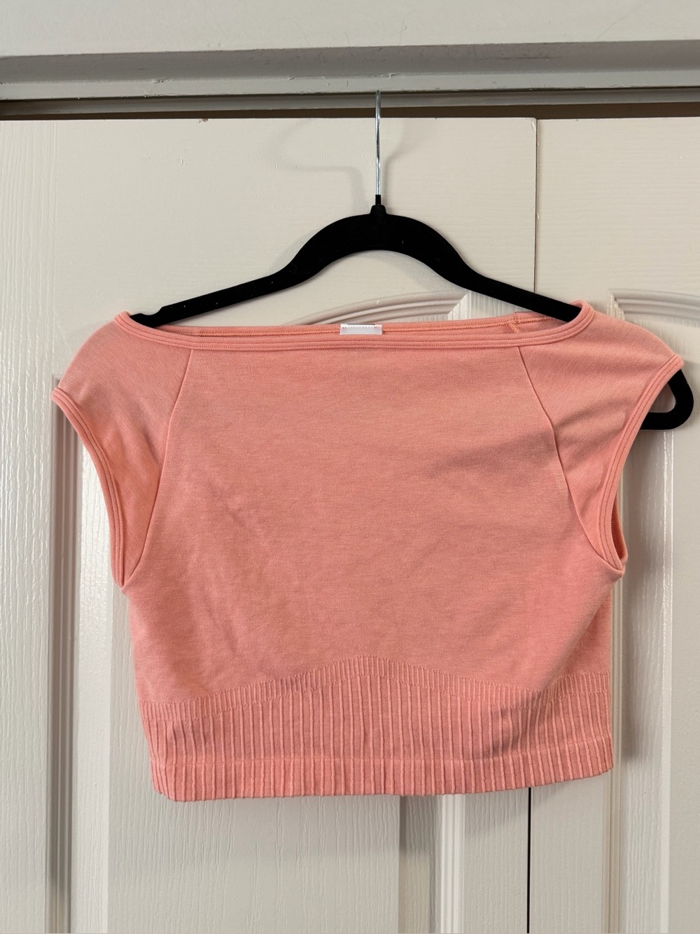 Gymshark Peachy Pink Ribbed Crop Top